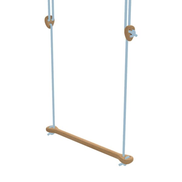 Kinder Trapez, Trapezschaukel, Trapezstange, Lillagunga Bone Eiche Blau 2.0 - 2.8 m (N)