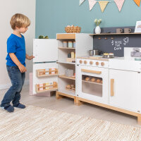 Musterkind Wooden Play Fridge Refrigerator Ficus Natural/ White