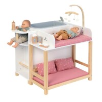 Musterkind Wooden Doll Care Centre White/ Natural/ Pink