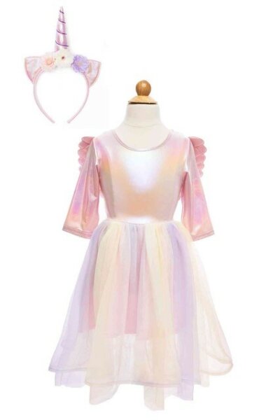 Great Pretenders Kostümkleid Einhorn Unicorn  Prinzessin mit Flügel und Haarreif 5 - 6 Jahre