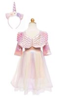 Great Pretenders Kostümkleid Einhorn Unicorn  Prinzessin mit Flügel und Haarreif 5 - 6 Jahre