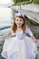 Great Pretenders Kostümkleid Einhorn Unicorn  Prinzessin mit Flügel und Haarreif 7 - 8 Jahre