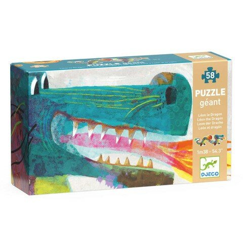 Djeco Kinderpuzzle Riesenpuzzel Leon der Drache 58Teile