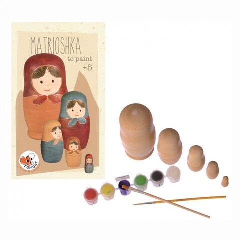 Egmont Toys Creative Kit Build and Paint Wooden Dolls Matrioshka