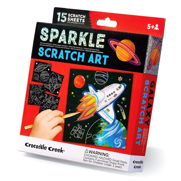 Crocodile Creek Scratch Art Creative Kit Space