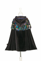 Souza Halloween Umhang Cape Bella mit Kapuze und Pailletten 5 - 7 Jahre (110 - 122 cm)