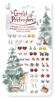 Great Pretenders Stick On Earrings Chistmas Woodland